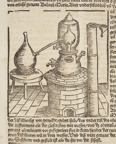 A könyv lepárlása alkotó: Hieronymus Brunschwig