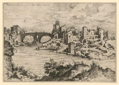 A Ponte Quattro Capi és a Tiber-sziget alkotó: Hieronymus Cock