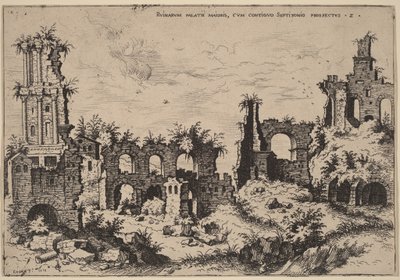A Palatinus-hegy romjai a Septizoniummal alkotó: Hieronymus Cock