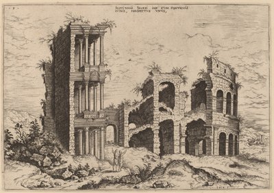 A Septizonium és a Colosseum alkotó: Hieronymus Cock