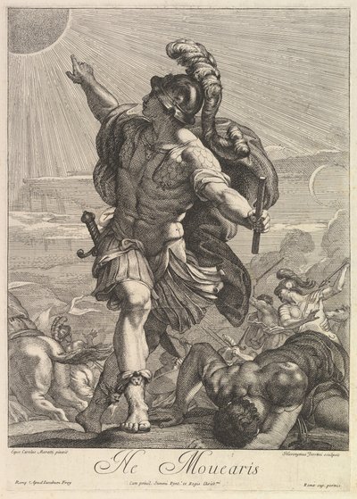 Joshua megparancsolta a napnak, hogy álljon meg. alkotó: Hieronymus Ferroni