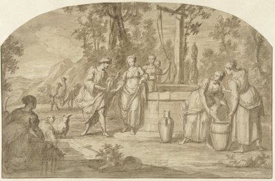Eliézer és Rebeka a kútnál alkotó: Hieronymus Lapis