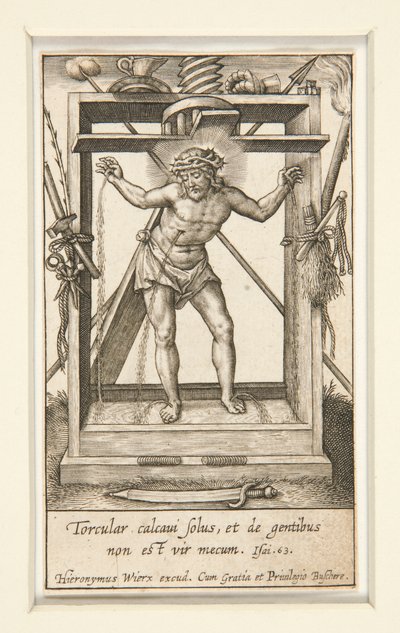 Krisztus a borprésben alkotó: Hieronymus Wierix