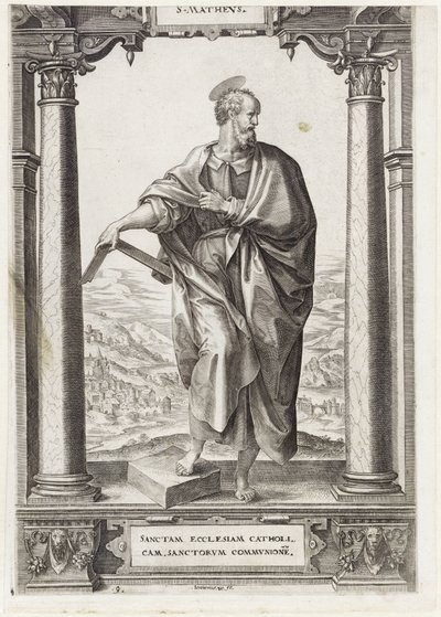 H. Matthew S. Mathevs (cím az objektumon) Krisztus és a tizenkét apostol, valamint Szent Pál (sorozat címe) alkotó: Hieronymus Wierix