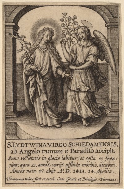 S. Lydtwina Virgo Schiedamensis ... alkotó: Hieronymus Wierix