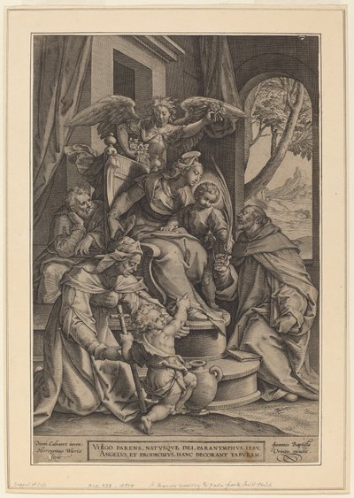 A szent rokonság alkotó: Hieronymus Wierix after Denys Calvaert