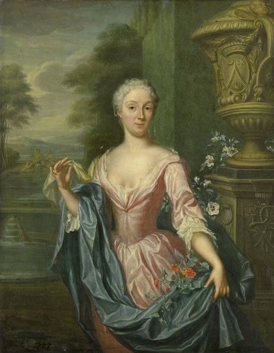 Claudine van Royen (született 1712), Pieter Teding van Berkhout feleségének portréja alkotó: Hieronymus van der Mij