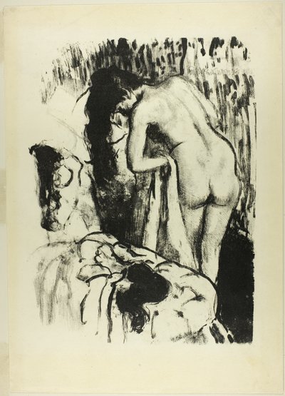 Meztelen nő áll, szárítgatja magát alkotó: Hilaire Germain Edgar Degas