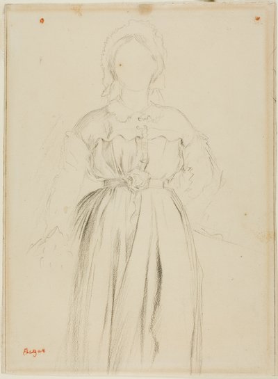 Tanulmány Marguérite de Gas portréjához alkotó: Hilaire Germain Edgar Degas
