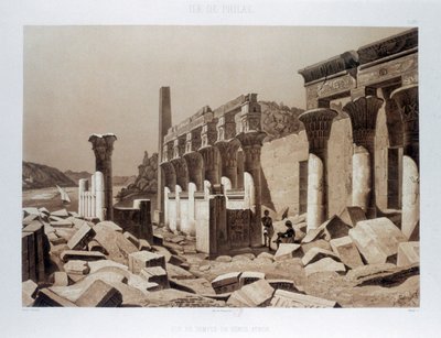 "Vénusz Athor temploma, Philae szigete", Egyiptom, 1841 alkotó: Himely