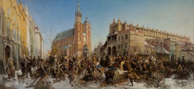 Vásár a krakkói főtéren alkotó: Hipolit Lipinski