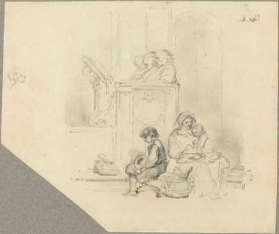 Ábrák egy istentiszteleten alkotó: Hippolyte Bellange