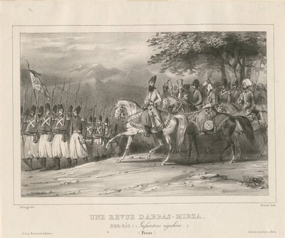 Herceg, Abbas Mirza tábornagy 1789-1833 gyalogezredet vizsgál, 1835 alkotó: Hippolyte Bellange