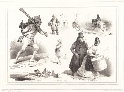 Közösségi matricák alkotó: Hippolyte Bellange