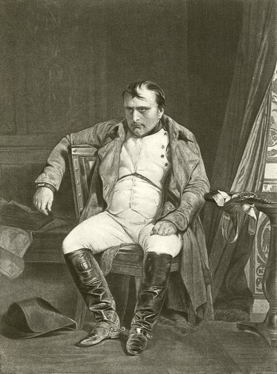 Lemondás, Napóleon Fontainbleau-ban (metszet) alkotó: Hippolyte Delaroche