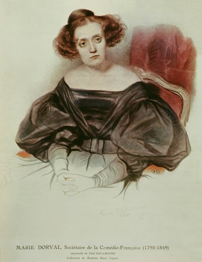 Marie Dorval (1798-1849) jelmezben, 1831 (wc papíron) alkotó: Hippolyte Delaroche