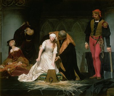 Lady Jane Grey kivégzése, 1833 alkotó: Hippolyte Delaroche