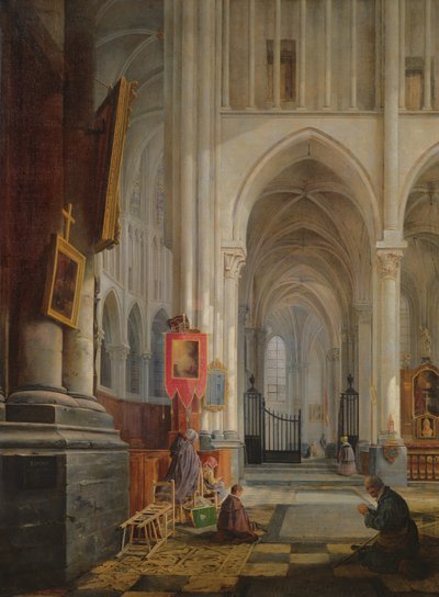 A Szent Omer-székesegyház belseje, 1836 alkotó: Hippolyte Joseph Cuvelier