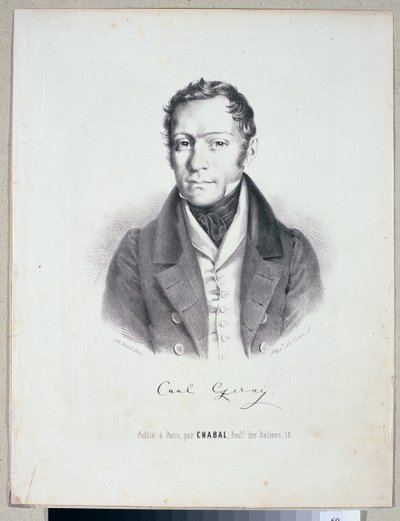 Carl Czerny (1791-1857) Huard metszete alkotó: Hippolyte Lallemand