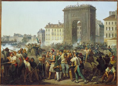Harcok a Szent Denis-i városkapunál július 28-án ... alkotó: Hippolyte Lecomte