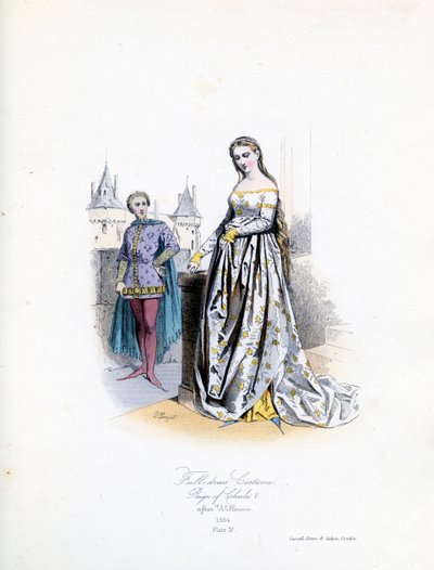 Nemes nő teljes ruhában alkotó: Hippolyte Louis and Polydore Pauquet