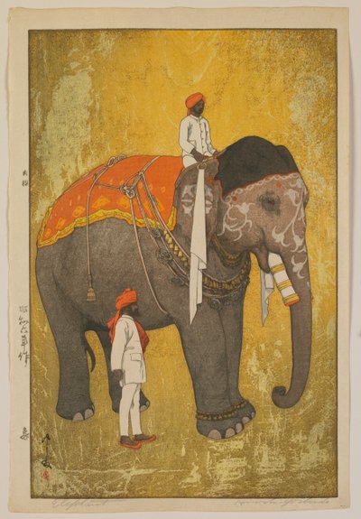 Elefánt, Showa korszak alkotó: Hiroshi Yoshida