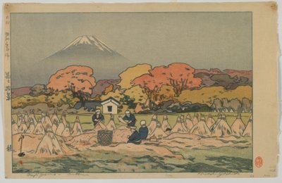 Mt.Fuji - outs m, kalligráfia Ella alkotó: Hiroshi Yoshida
