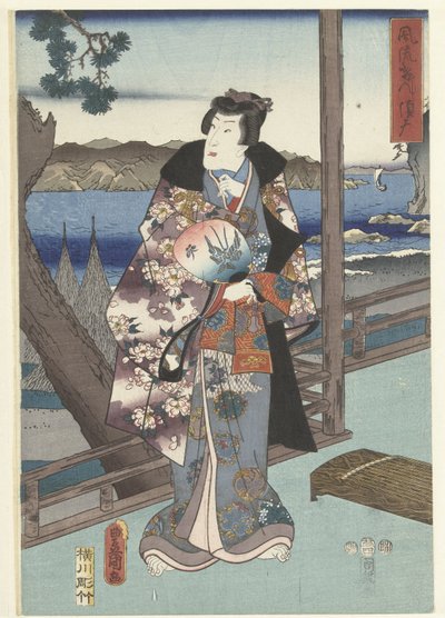 De Egante Genji Tesuma herceg Furyu Genji Suma alkotó: Hiroshige (I) , Utagawa