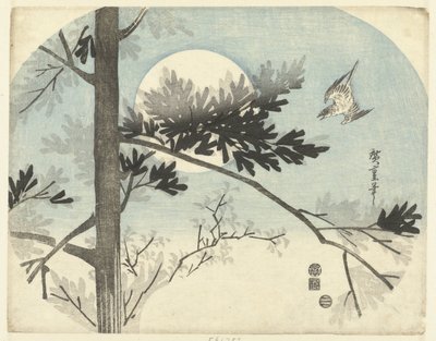 Kakukk és fenyőfa alkotó: Hiroshige (I) , Utagawa
