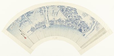 Vázlat a virág megcsodálásáról az örömházakon keresztül Seiro hanami ryakuzu (cím a tárgyon) alkotó: Hiroshige (I) , Utagawa