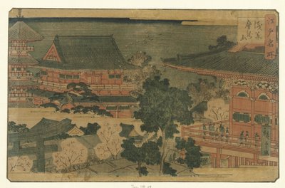 De Kinryu bal kéz mpel kéz Asakusa Asakusa Kin Ryu (vérhang CT) Tongue out tag Edo (a sorozat földje) Edo híres helyei alkotó: Hiroshige (II) , Utagawa