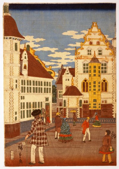 View of American Life, az Illustrated London News, pub. 1860. alkotó: Hiroshige Utagawa