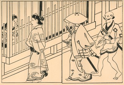Udvarosok, 1661, 1924. alkotó: Hishikawa Moronobu