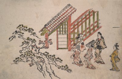 A New Yoshiwara kapu közelében alkotó: Hishikawa Moronobu