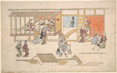 Jelenet Josivarában alkotó: Hishikawa Moronobu