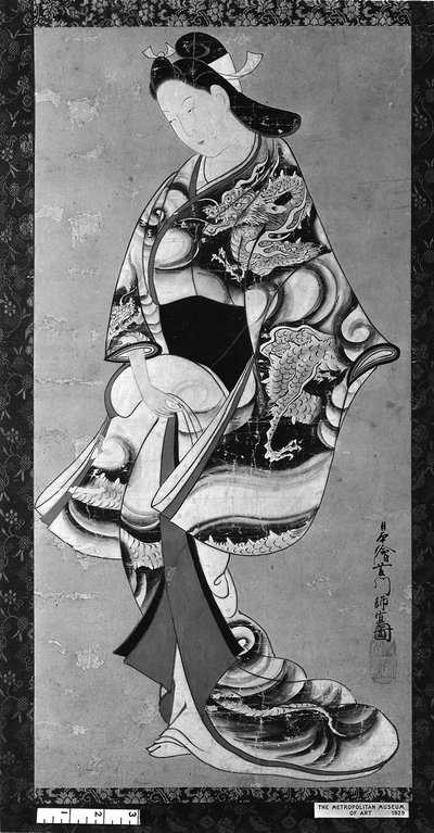 Álló szépség. alkotó: Hishikawa Moronobu