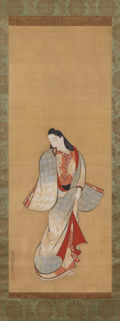 Stehende Schönheit alkotó: Hishikawa Moronobu