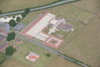 Wroxeter római városfürdő, Shropshire, 2015. alkotó: Historic England