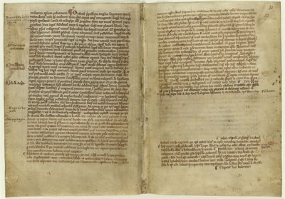 Verses beszámoló Magna Cartáról a Melrose-i apátság krónikájában, 1270-es évek alkotó: Historical Document