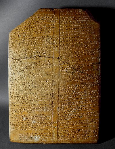 Hettita civilizáció: Amihatna, az isteni Ishara főpap szertartását átíró ékírásos tábla Hattusa (a mai Bogazkoi) helyéről, ie 1650-1200. Isztambuli Régészeti Múzeum alkotó: Hittite