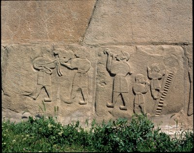 Kilátás a Szfinx-kapu domborművei alapjára alkotó: Hittite Hittite