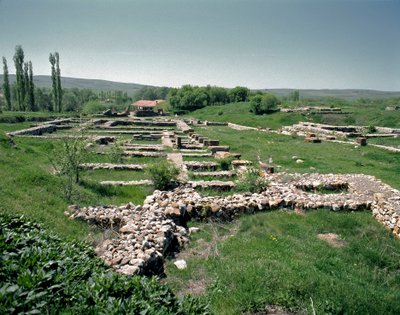 Kilátás a telek romjaira alkotó: Hittite Hittite