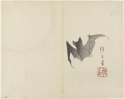 (Denevér és Hold), c. 1830 alkotó: Hogyoku