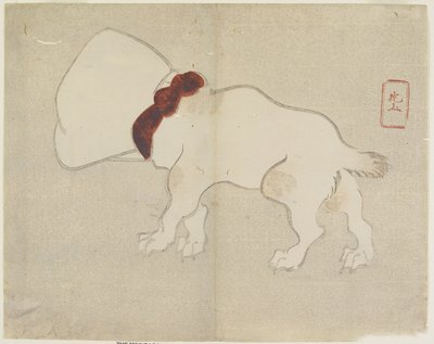 (Kutya táskával a feje fölött), c. 1830 alkotó: Hogyoku