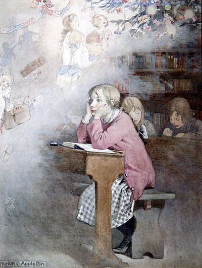 Karácsonyi álmok (akvarell papíron) alkotó: Honor Charlotte Appleton