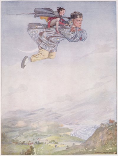 Hamarosan a Paradicsom kertjében leszünk, Hans Christian Andersen (1805-75) 1920-as „A paradicsomi mesék” című kötetéből (akvarell papíron) alkotó: Honor Charlotte Appleton