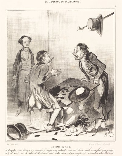 5 órakor. alkotó: Honoré Daumier