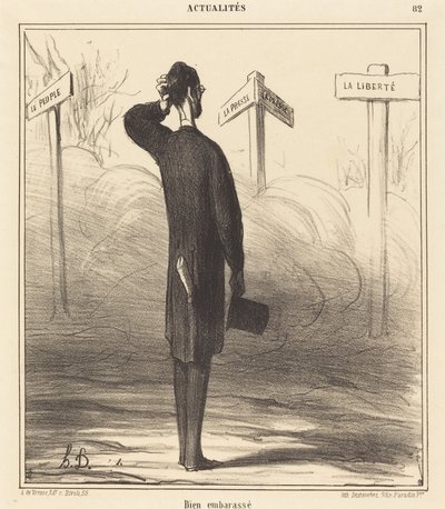 Jobbra vagy balra? alkotó: Honoré Daumier