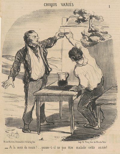 A szőlő egészségére! ... alkotó: Honoré Daumier