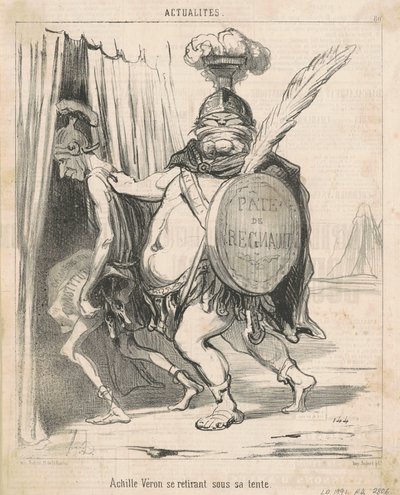 Achille Vèron visszavonul a sátrába alkotó: Honoré Daumier